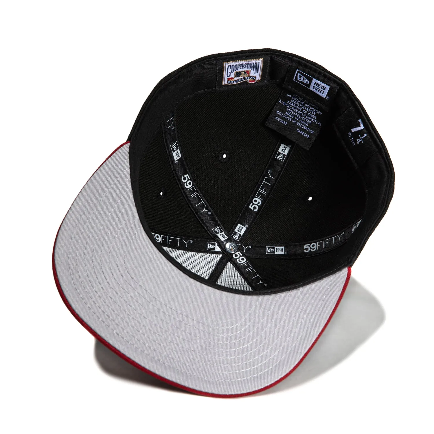 New Era 59Fifty A-Frame Glow Chain Stitch Arizona Diamondbacks 2001 World Series Patch Hat - Black. Sedona Red