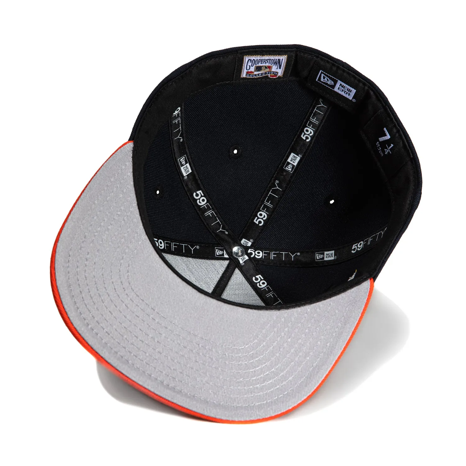 New Era 59Fifty A-Frame Glow Chain Stitch Houston Astros 2022 World Series Patch Hat - Navy. Orange