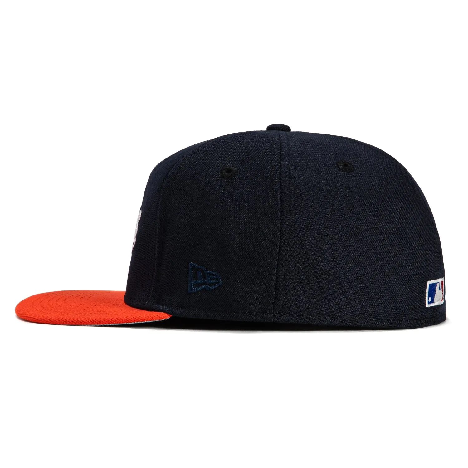 New Era 59Fifty A-Frame Glow Chain Stitch Houston Astros 2022 World Series Patch Hat - Navy. Orange