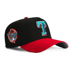New Era 59Fifty A-Frame Texas Rangers 2024 All Star Game Patch Hat - Black. Red. Teal