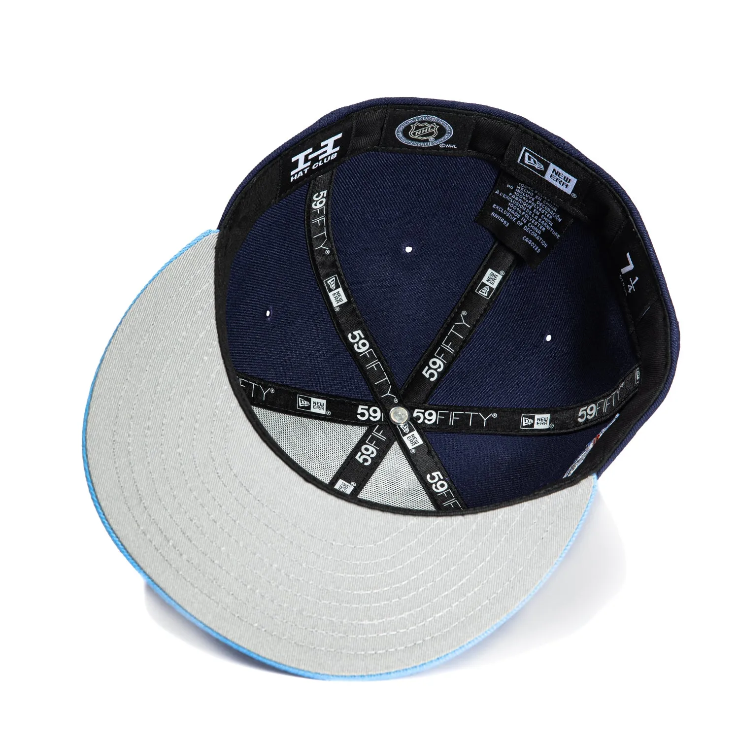 New Era 59Fifty Anaheim Ducks 30th Anniversary Patch Logo Hat - Light Navy, Light Blue