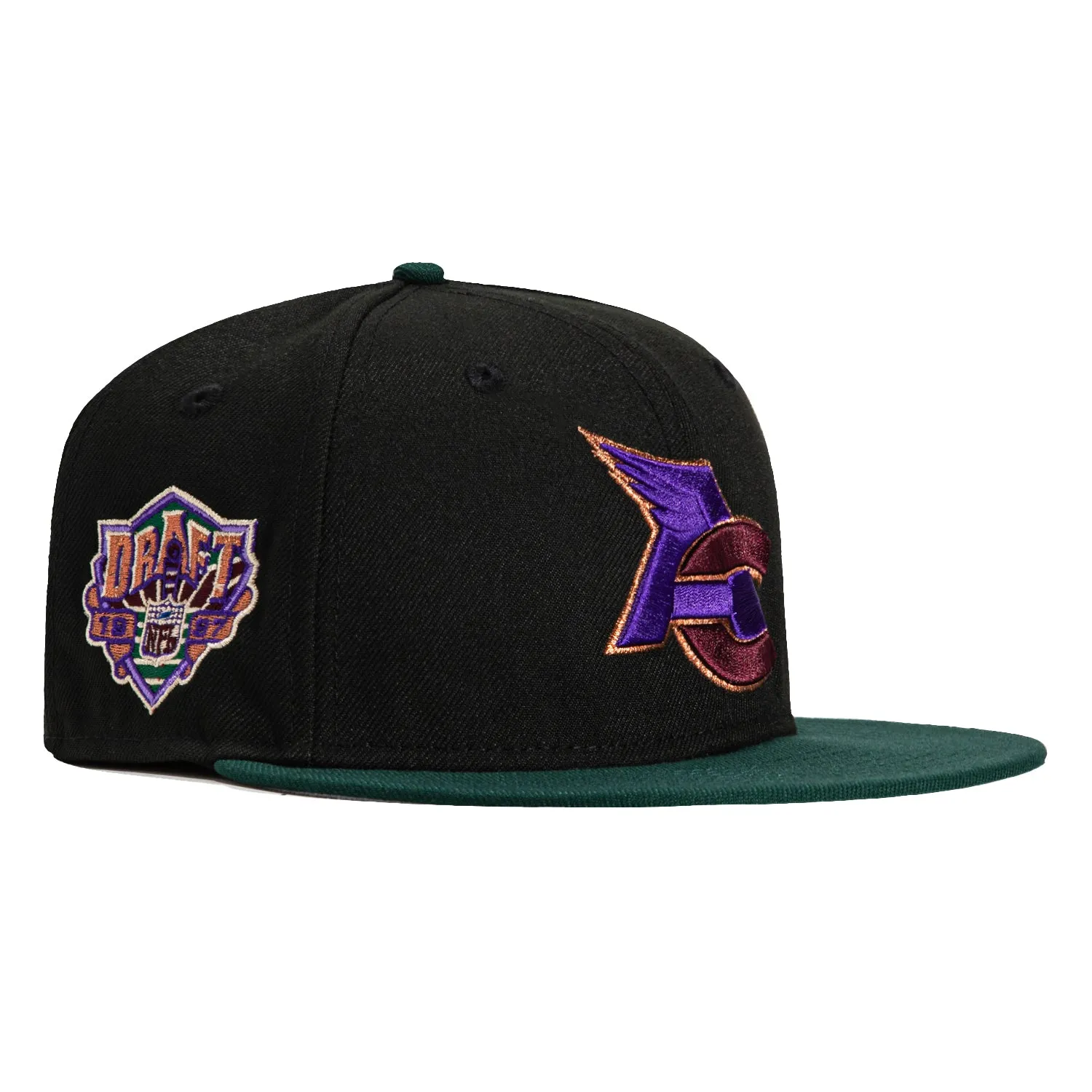 New Era 59Fifty Arizona Cardinals 1987 Draft Patch City Hat - Black. Green. Purple. Red