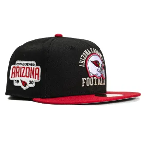 New Era 59Fifty Arizona Cardinals Established Logo Patch Logo Hat - Black. Cardinal