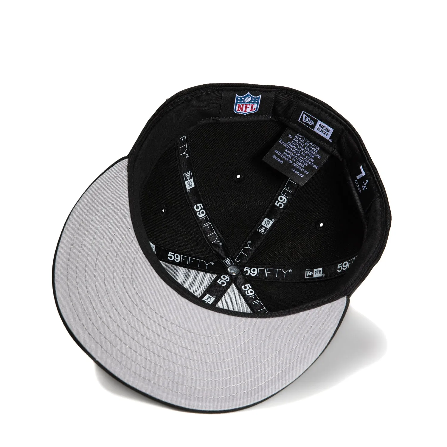 New Era 59Fifty Arizona Cardinals Hat - Black. Metallic Silver. Red