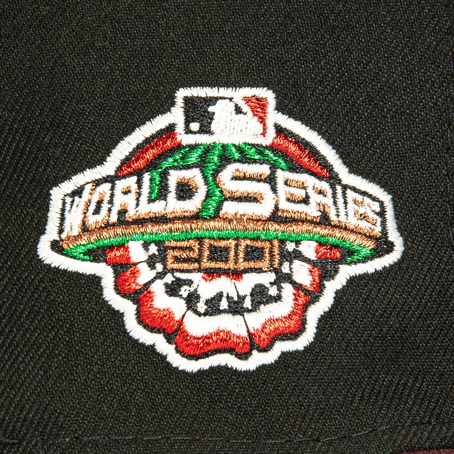 New Era 59Fifty Arizona Diamondbacks 2001 World Series Patch D Hat - Black, Maroon, Metallic Copper