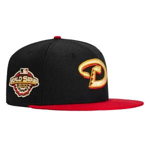 New Era 59Fifty Arizona Diamondbacks 2001 World Series Patch D Hat - Black. Red