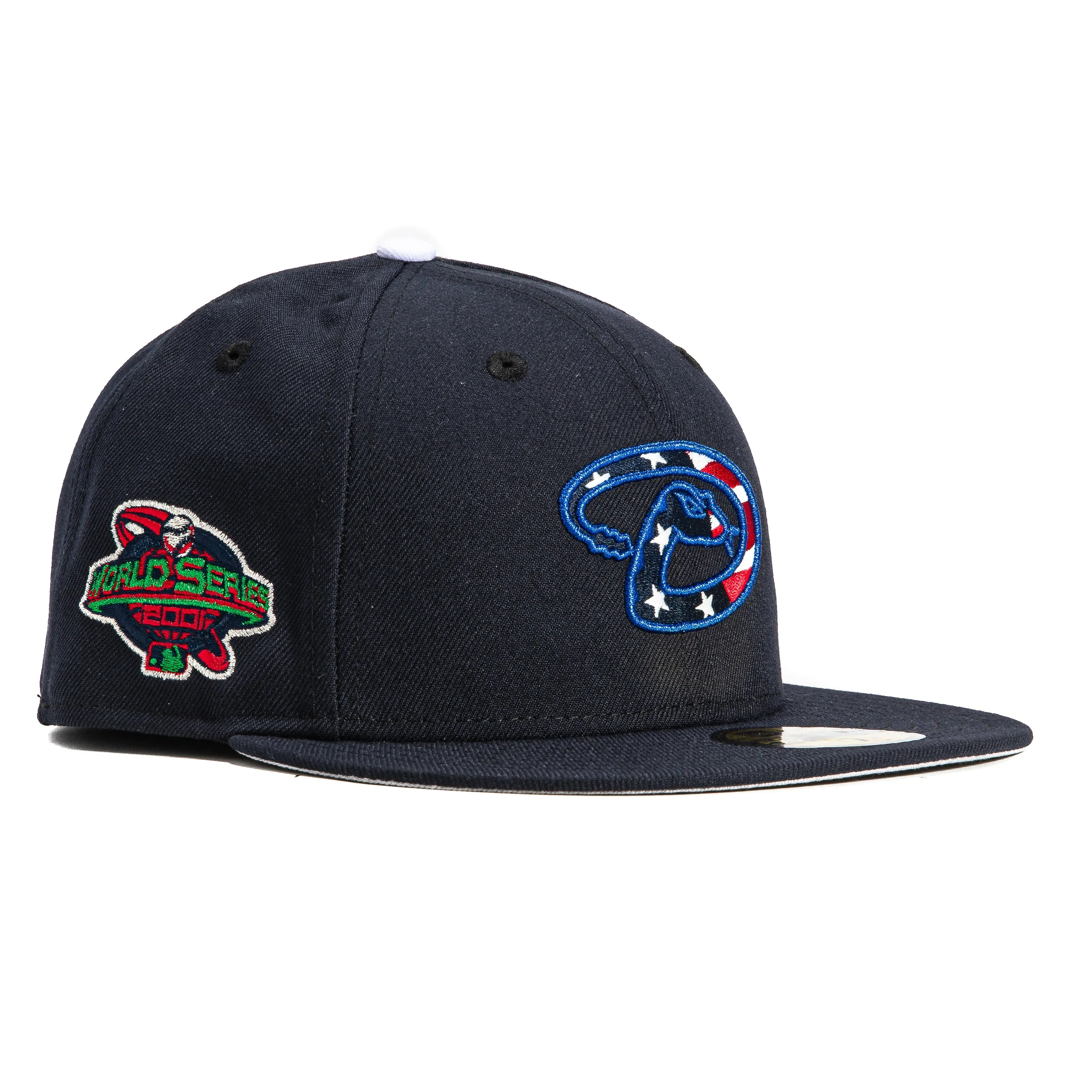 New Era 59Fifty Arizona Diamondbacks 2001 World Series Patch Stars & Stripes Hat - Navy. Red. White