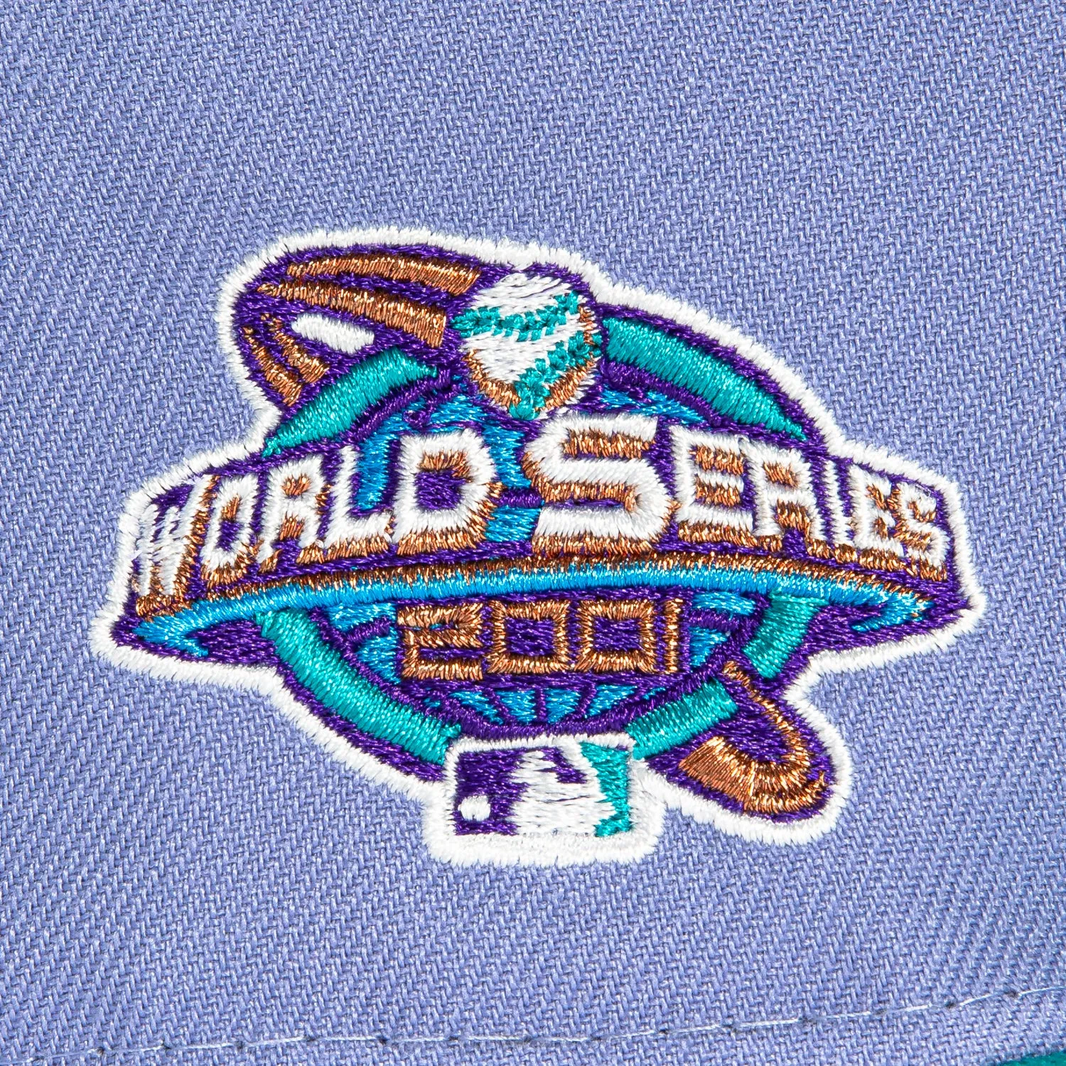 New Era 59Fifty Arizona Diamondbacks 2001 World Series Patch Word Hat - Lavender, Teal