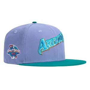 New Era 59Fifty Arizona Diamondbacks 2001 World Series Patch Word Hat - Lavender, Teal