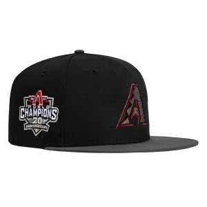 New Era 59Fifty Arizona Diamondbacks 20th Anniversary Champions Patch A Hat - Black. Graphite. Red