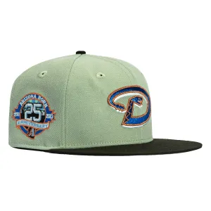 New Era 59Fifty Arizona Diamondbacks 25th Anniversary Patch D Hat - Everest Green. Black. Royal. Metallic Copper