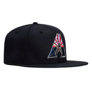 New Era 59Fifty Arizona Diamondbacks A Flag Hat - Navy. Red. Metallic Copper