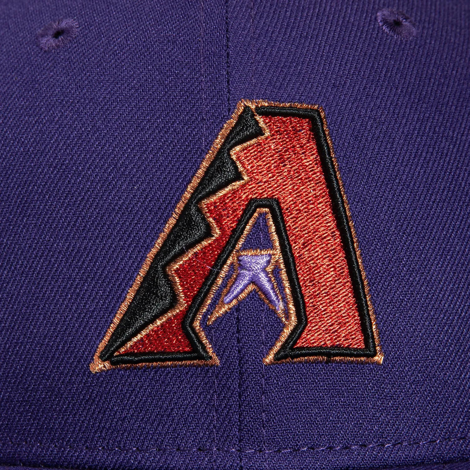 New Era 59Fifty Arizona Diamondbacks A Hat - Purple. Red. Metallic Copper