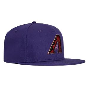 New Era 59Fifty Arizona Diamondbacks A Hat - Purple. Red. Metallic Copper
