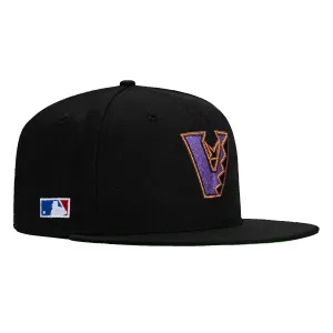 New Era 59Fifty Arizona Diamondbacks Batterman Patch Upside Down Hat - Black. Purple. Metallic Copper