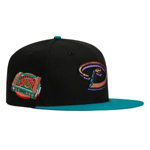 New Era 59Fifty Arizona Diamondbacks Chase Field Patch D Hat - Black. Teal