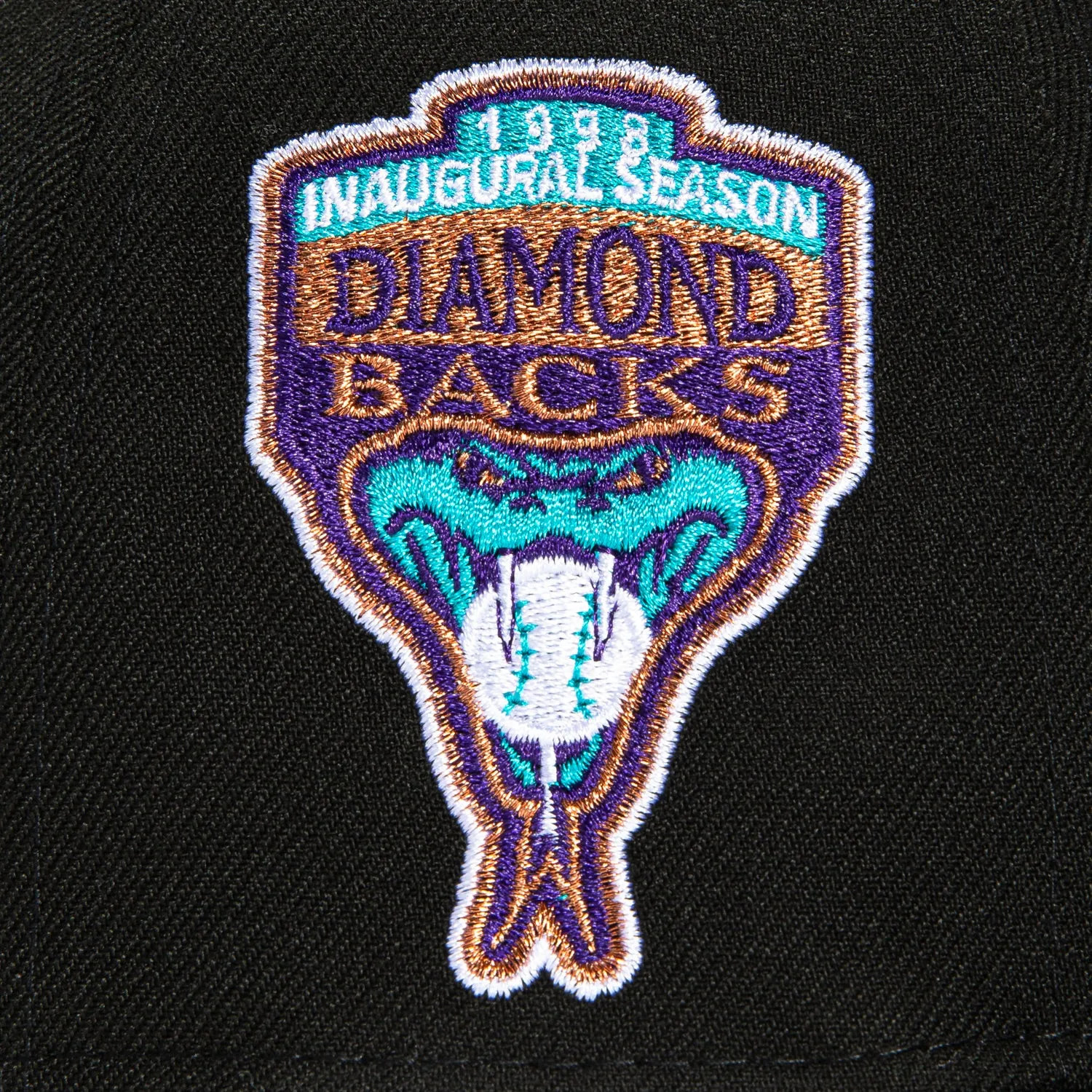 New Era 59Fifty Arizona Diamondbacks Inaugural Patch A Hat - Black. Teal. Metallic Copper