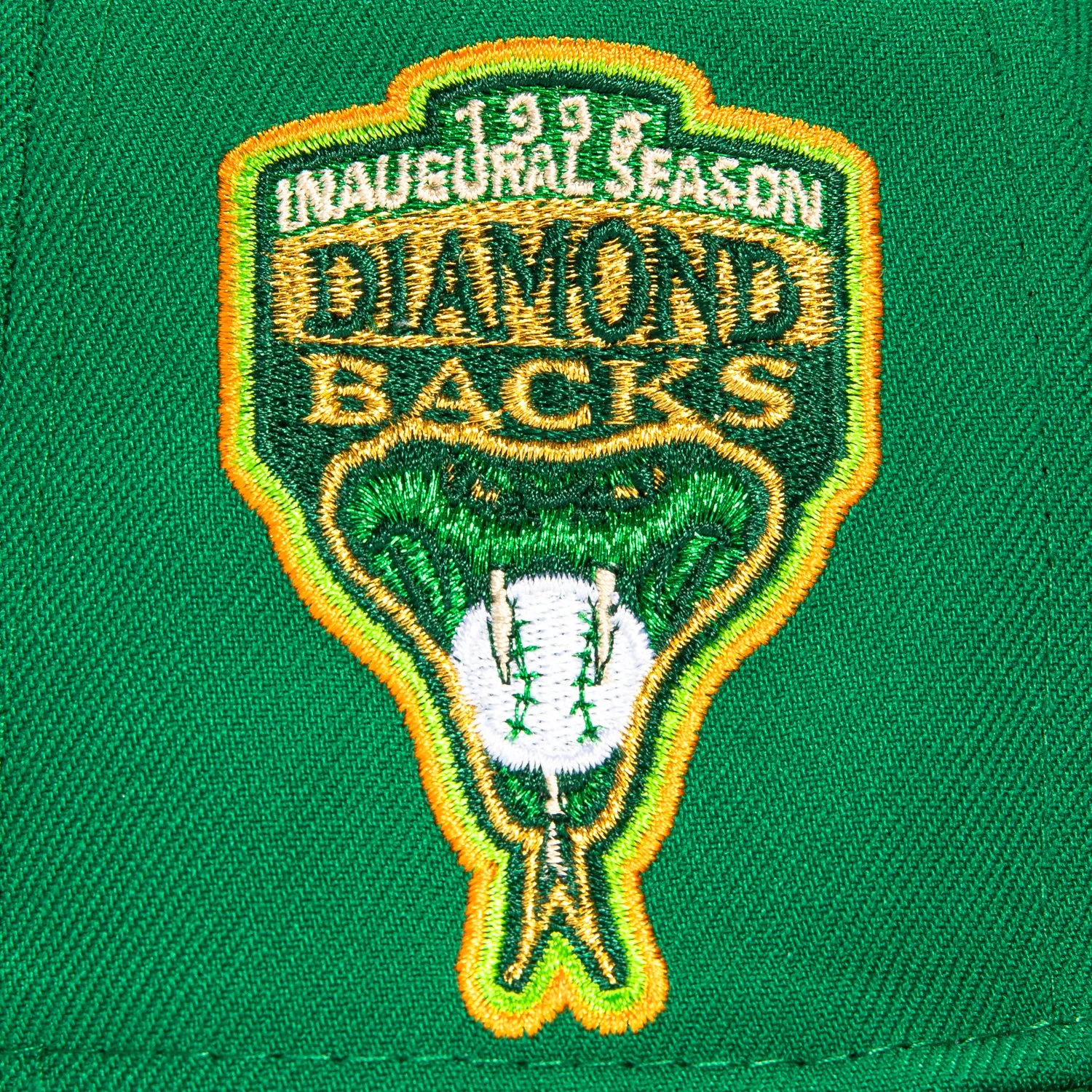 New Era 59Fifty Arizona Diamondbacks Inaugural Patch D Hat - Kelly Green. Metallic Gold