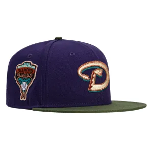 New Era 59Fifty Arizona Diamondbacks Inaugural Patch D Hat - Purple. Olive
