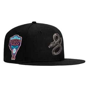 New Era 59Fifty Arizona Diamondbacks Inaugural Patch Hat - Black. Metallic Black Pearl