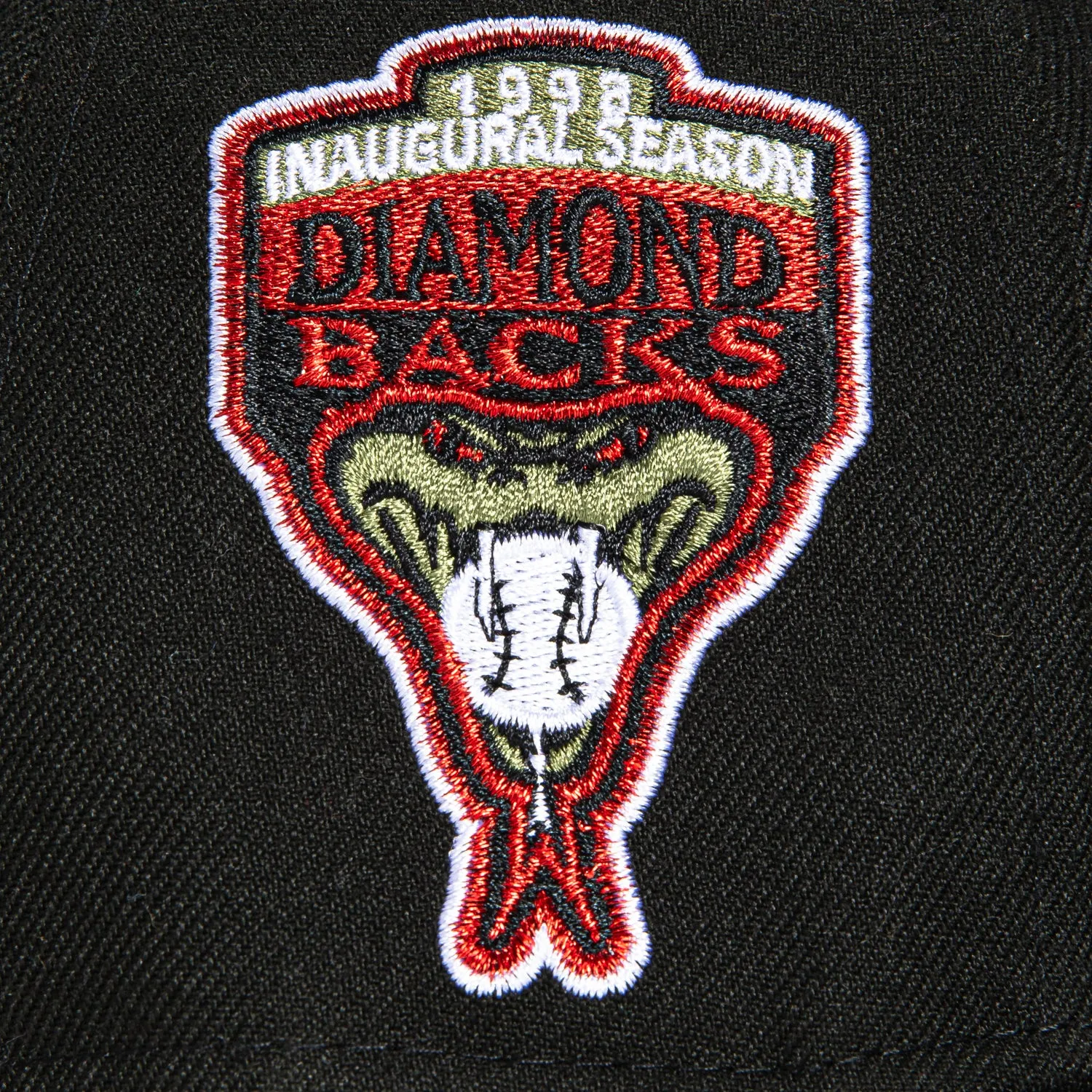 New Era 59Fifty Arizona Diamondbacks Inaugural Patch Snakehead Hat - Black, Olive