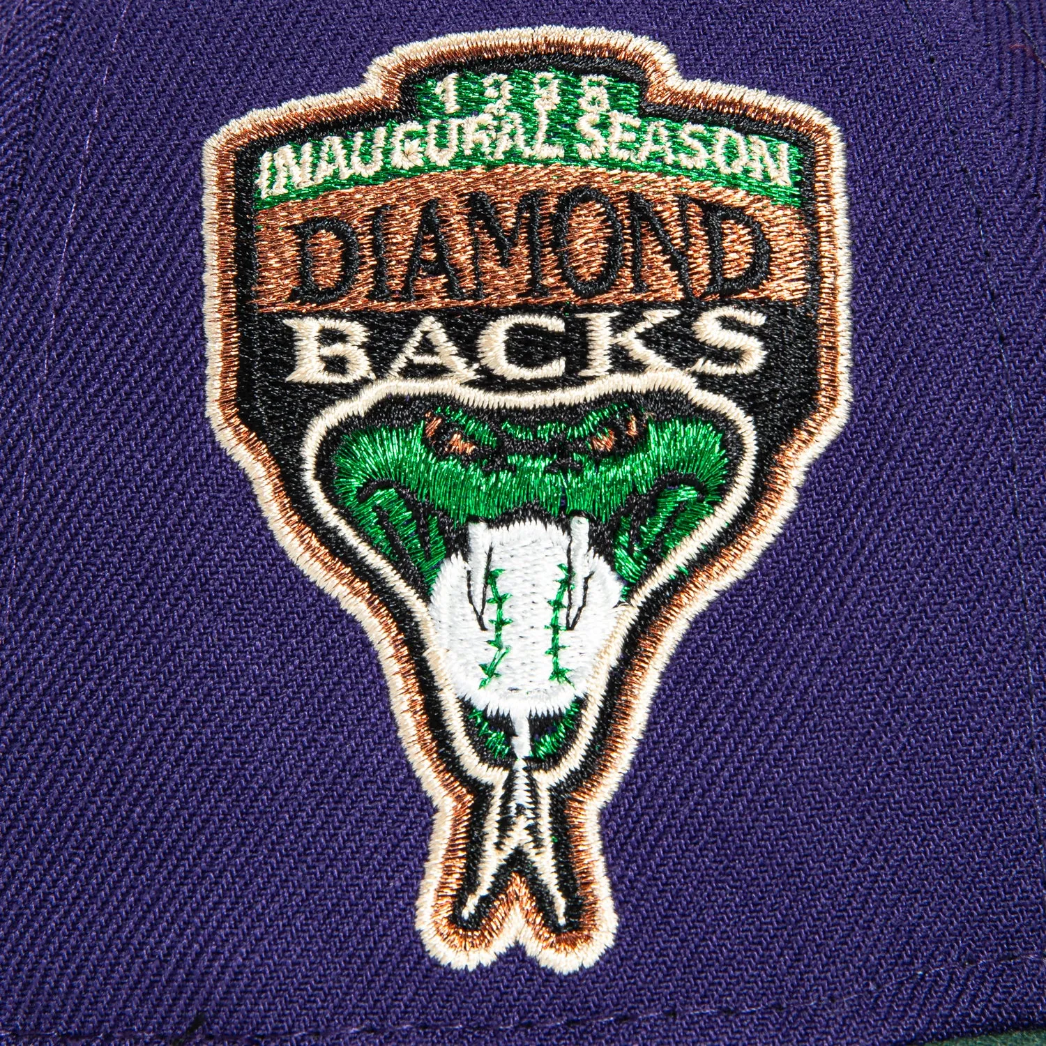 New Era 59Fifty Arizona Diamondbacks Inaugural Patch Upside Down Hat - Purple, Green