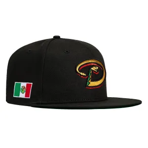 New Era 59Fifty Arizona Diamondbacks Mexico Flag Patch D Hat - Black. Green. Red. Metallic Gold