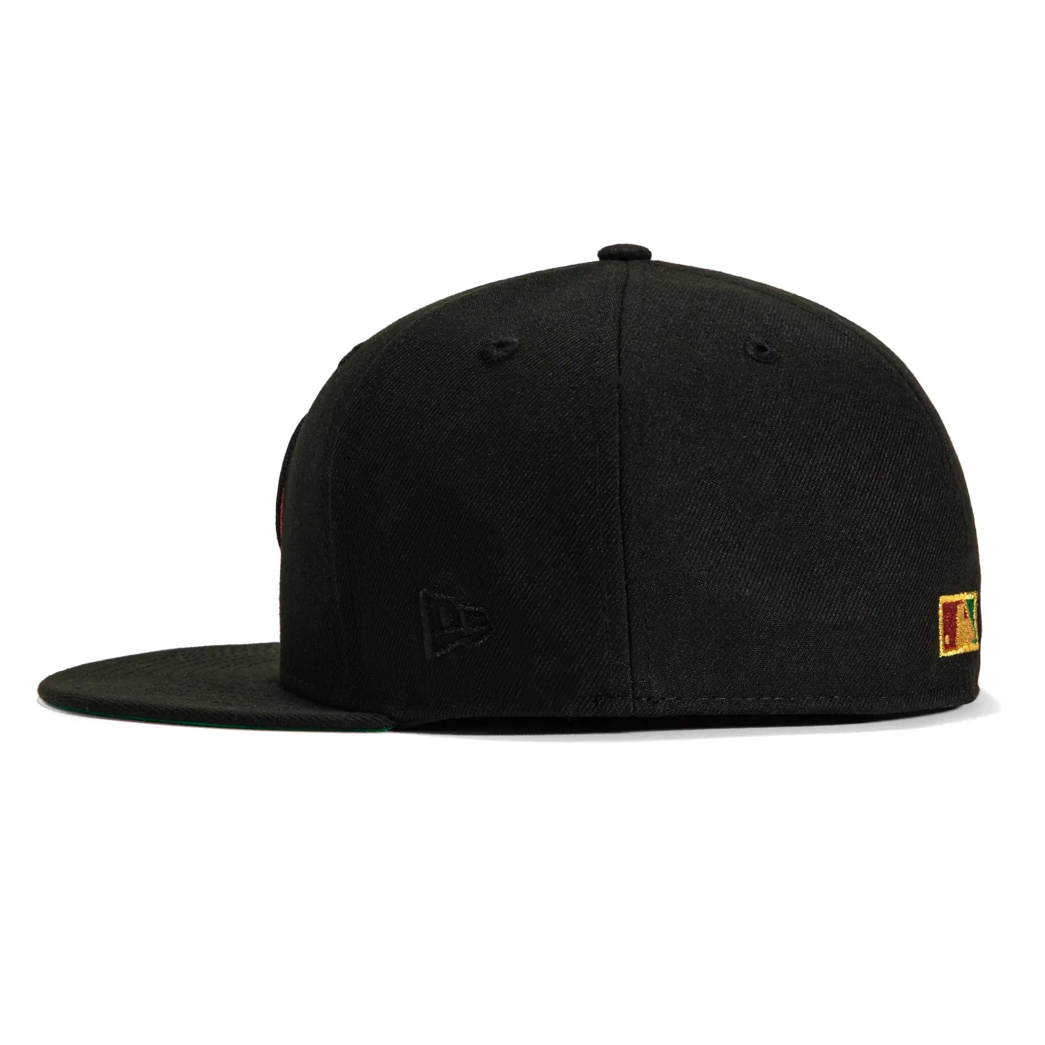 New Era 59Fifty Arizona Diamondbacks Mexico Flag Patch D Hat - Black. Green. Red. Metallic Gold
