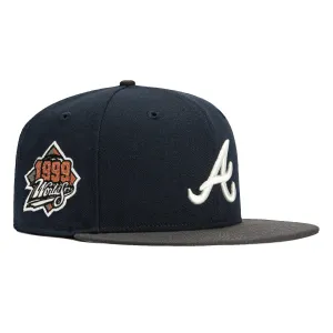 New Era 59Fifty Atlanta Braves 1999 World Series Patch Hat - Navy. Graphite