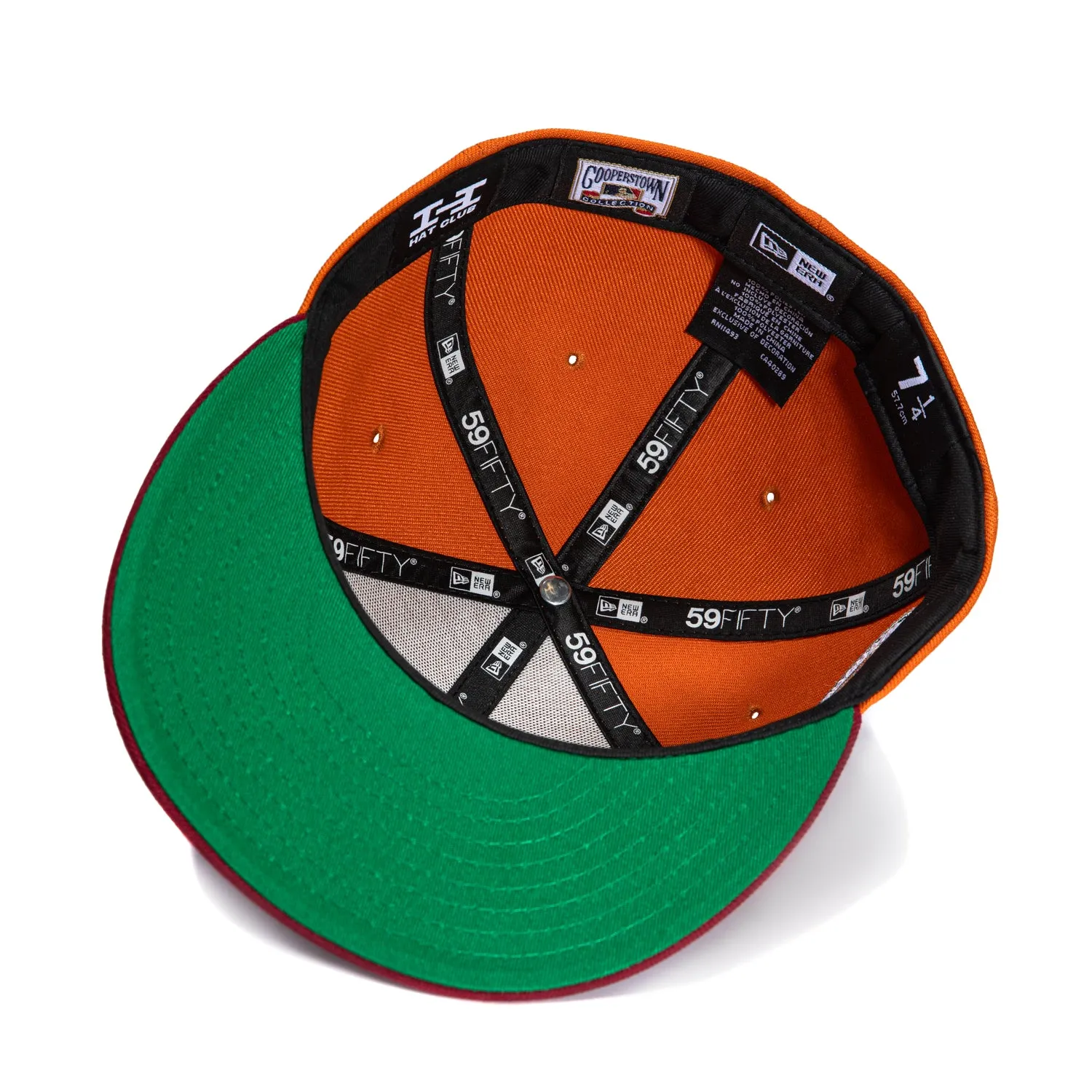 New Era 59Fifty Atlanta Braves Inaugural Season Patch Hat - Burnt Orange. Cardinal