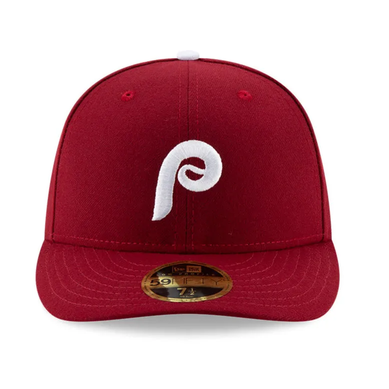 New Era 59Fifty Authentic Collection Philadelphia Phillies Low Profile Alternate 2 Hat - Maroon