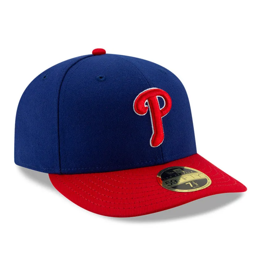 New Era 59Fifty Authentic Collection Philadelphia Phillies Low Profile Alternate Hat - Royal, Red