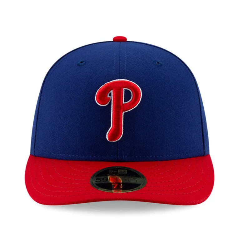 New Era 59Fifty Authentic Collection Philadelphia Phillies Low Profile Alternate Hat - Royal, Red