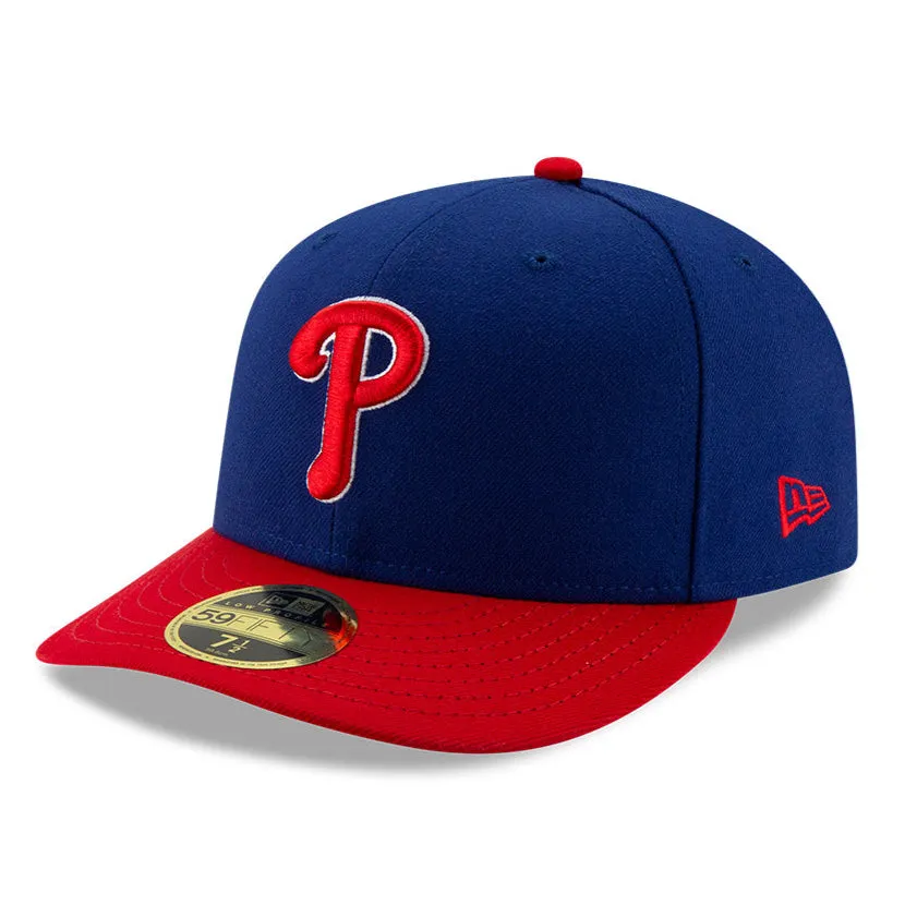 New Era 59Fifty Authentic Collection Philadelphia Phillies Low Profile Alternate Hat - Royal, Red