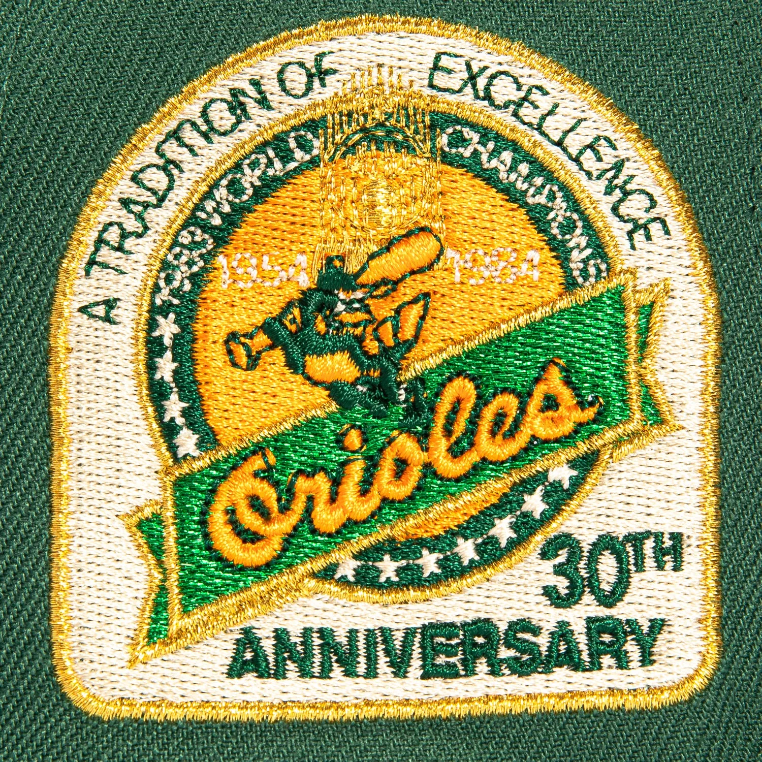 New Era 59Fifty Baltimore Orioles 30th Anniversary Champions Patch Alternate Hat - Green, Metallic Gold