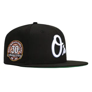 New Era 59Fifty Baltimore Orioles 30th Anniversary Stadium Patch Alternate Hat -  Black. White