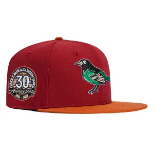 New Era 59Fifty Baltimore Orioles 30th Anniversary Stadium Patch Hat - Brick, Burnt Orange