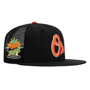 New Era 59Fifty Baltimore Orioles Florida Spring Training Patch Alternate Trucker Hat - Black