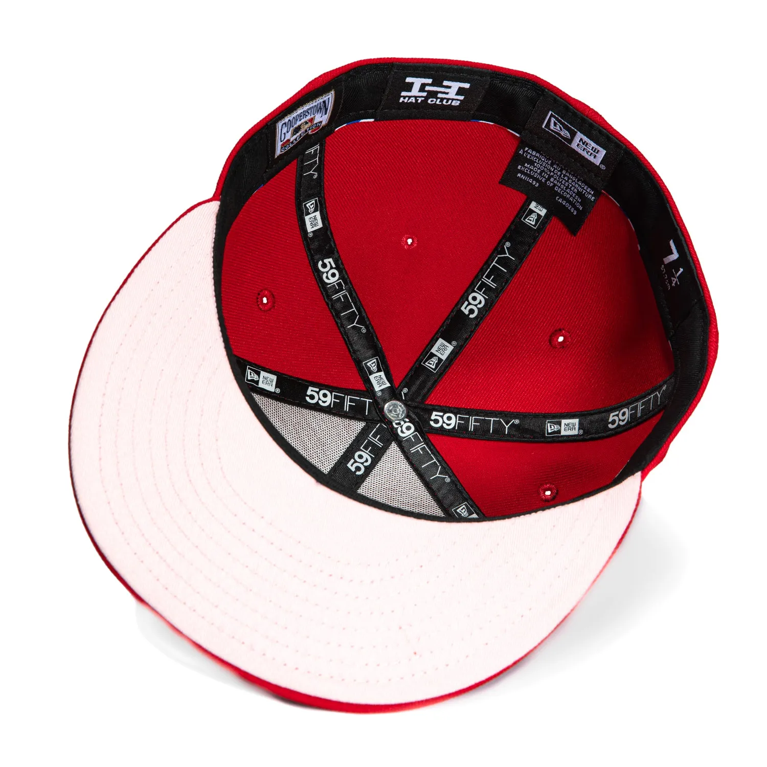 New Era 59Fifty Barbershop New York Yankees 1996 World Series Patch Hat - Red, White