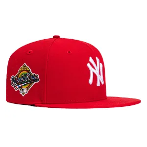 New Era 59Fifty Barbershop New York Yankees 1996 World Series Patch Hat - Red, White