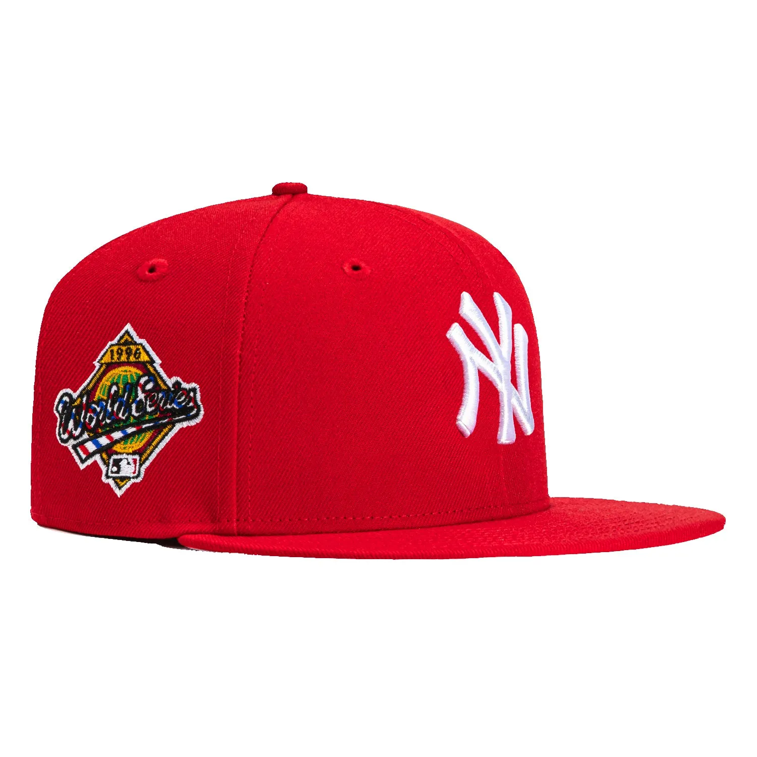 New Era 59Fifty Barbershop New York Yankees 1996 World Series Patch Hat - Red, White