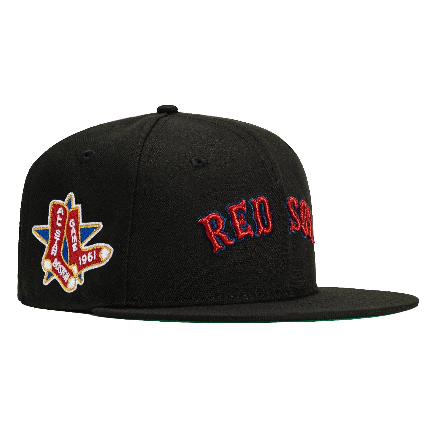 New Era 59Fifty Black Dome Boston Red Sox 1961 All Star Game Patch Word Hat - Black