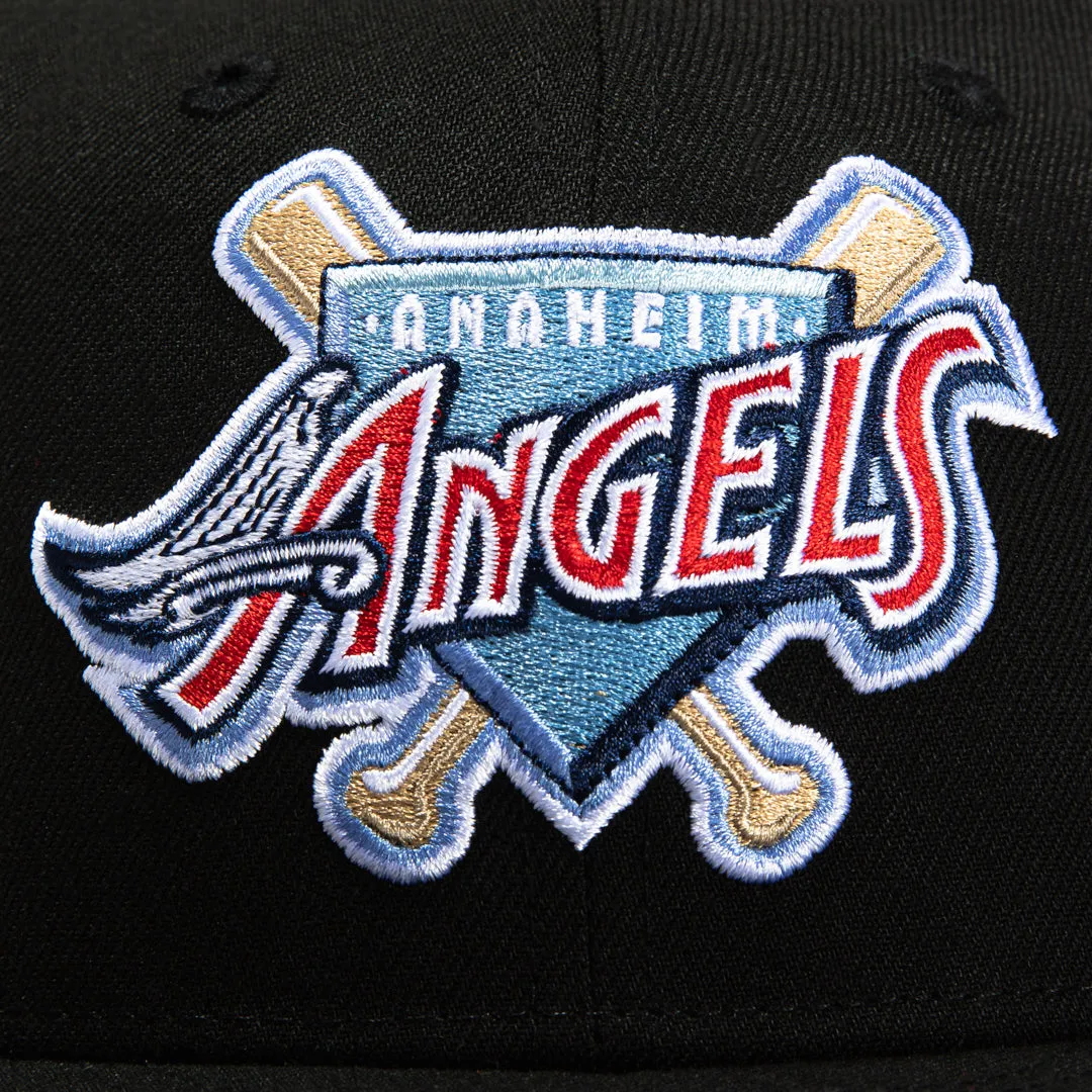 New Era 59Fifty Black Dome Los Angeles Angels 40th Anniversary Patch Trucker Hat - Black