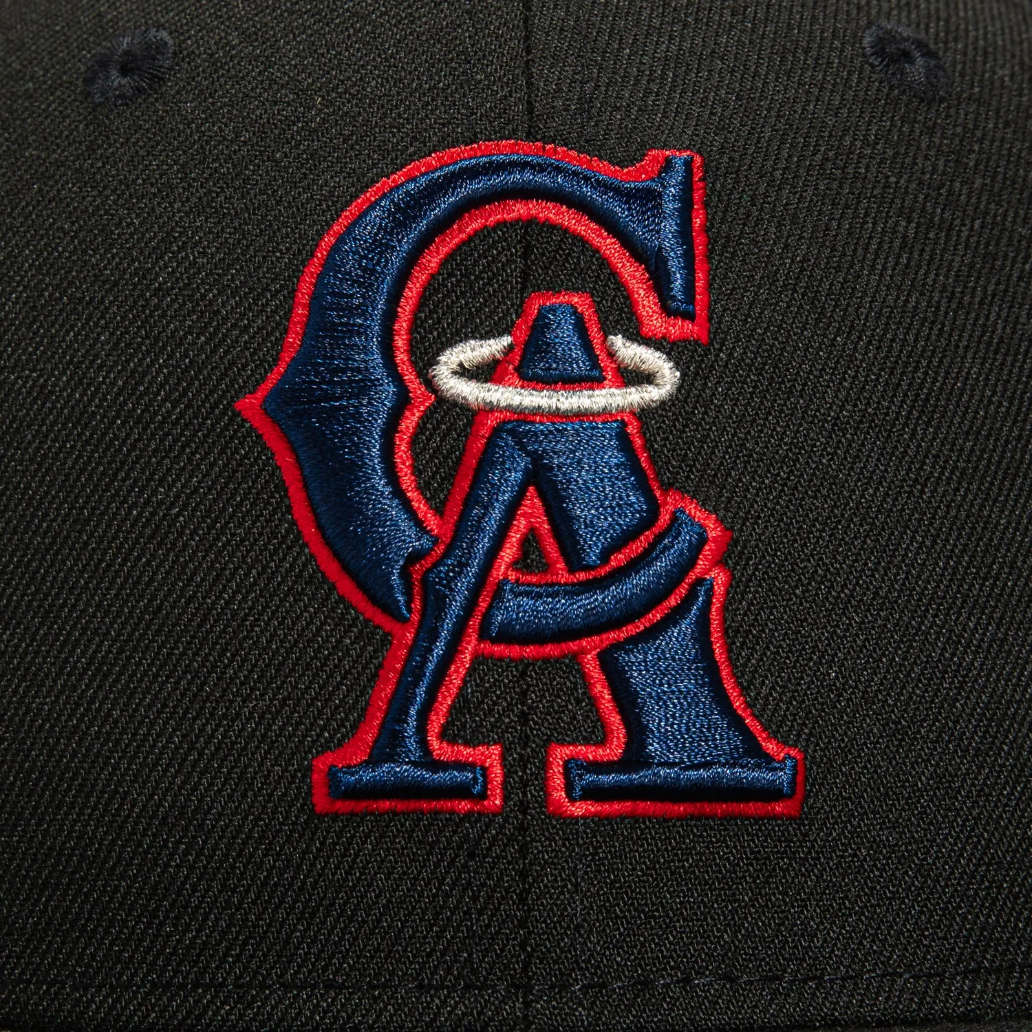 New Era 59Fifty Black Dome Los Angeles Angels 50th Anniversary Patch Hat - Black