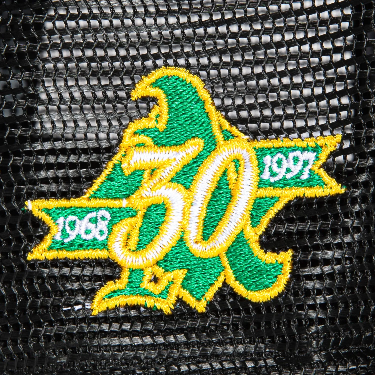New Era 59Fifty Black Dome Oakland Athletics 30th Anniversary Patch Trucker Hat - Black