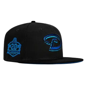 New Era 59Fifty Blackberry Arizona Diamondbacks 20th Anniversary Patch D Hat - Black. Royal