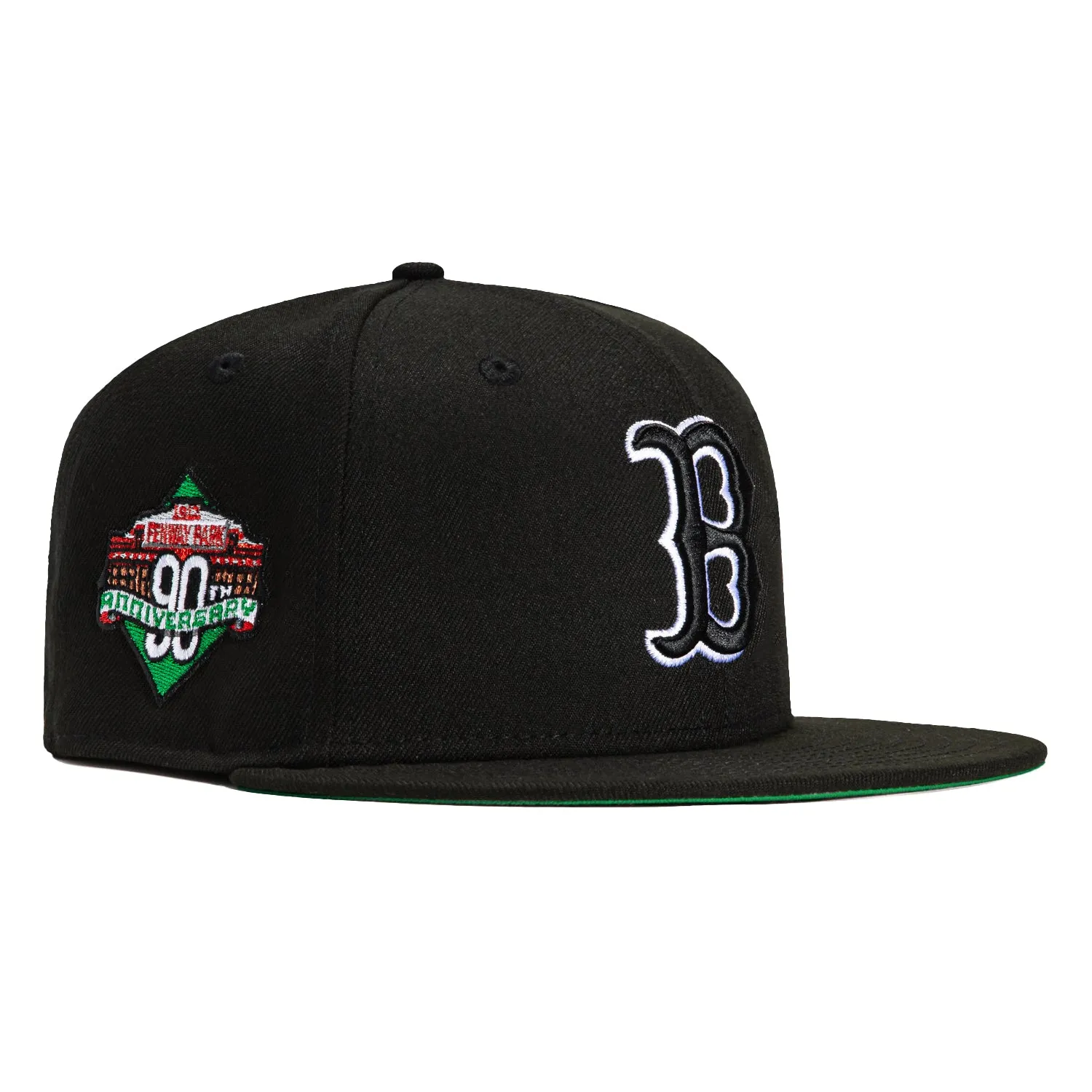 New Era 59Fifty Boston Red Sox 90th Anniversary Stadium Patch Hat -  Black. White
