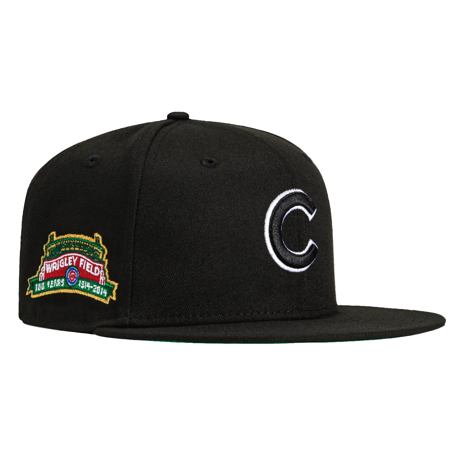 New Era 59Fifty Chicago Cubs Wrigley Field Patch Hat - Black, White