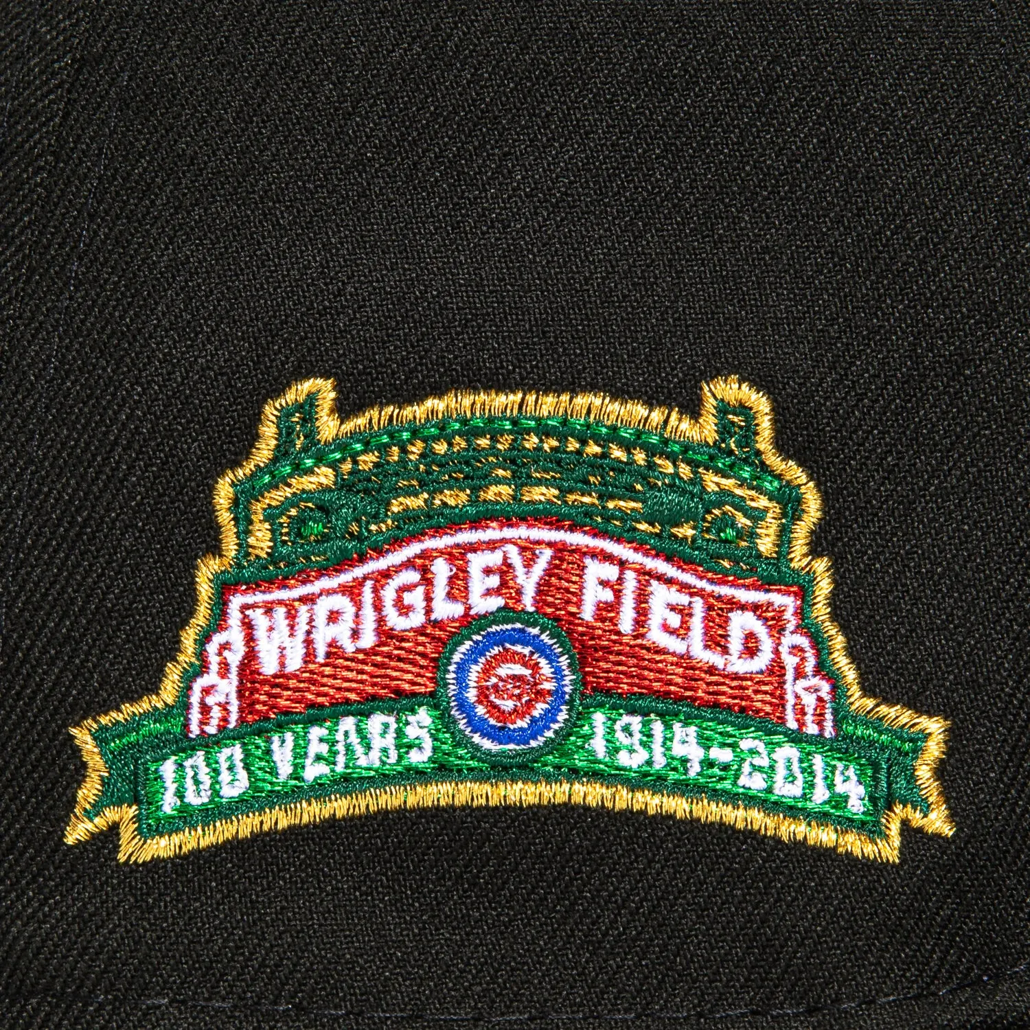 New Era 59Fifty Chicago Cubs Wrigley Field Patch Hat - Black, White