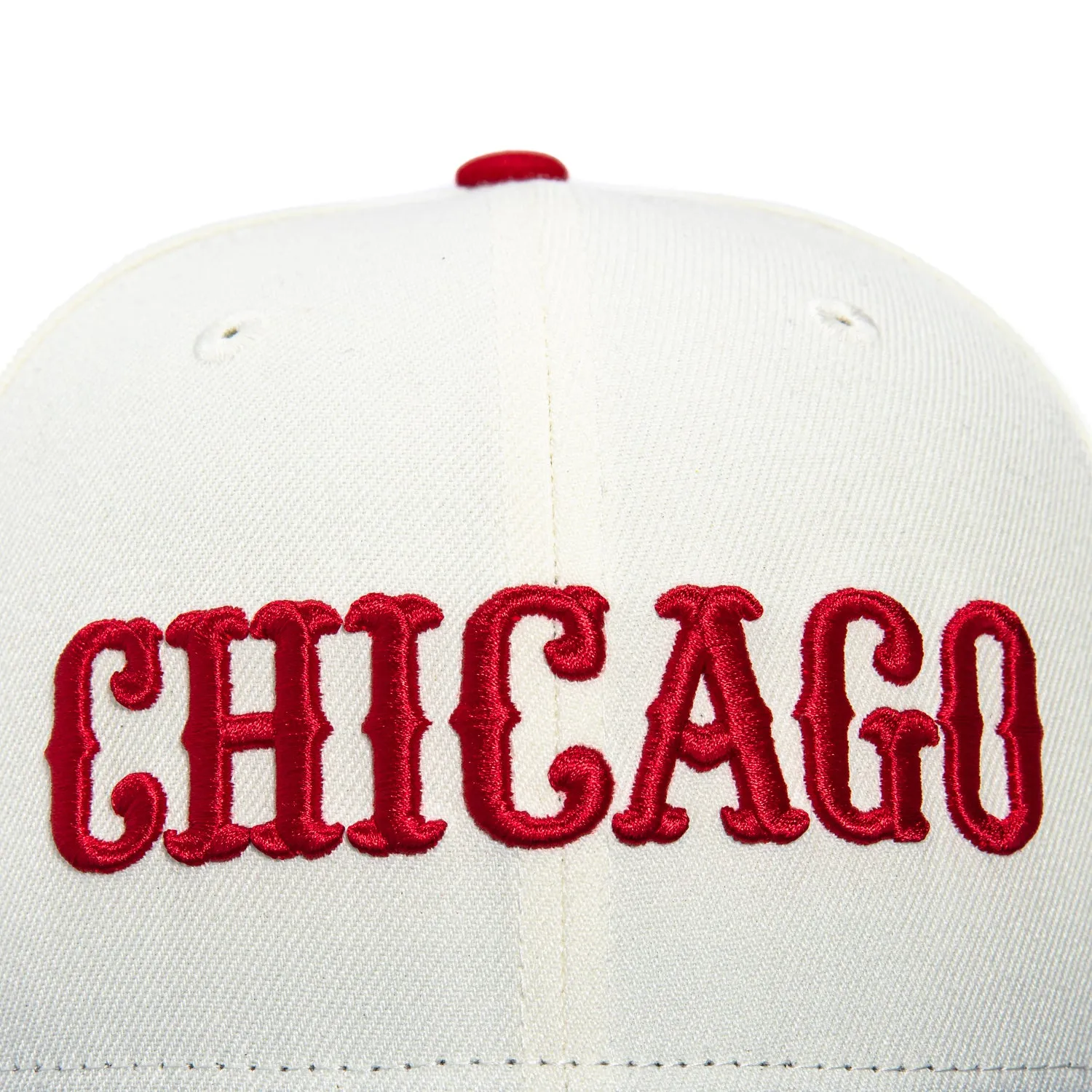 New Era 59Fifty Chicago Cubs Wrigley Field Patch Word Hat - White. Royal. Red